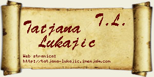 Tatjana Lukajić vizit kartica